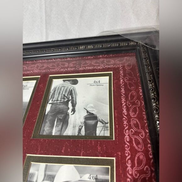 16” NEW Cowboys Are the Cutest Boys 3 Opening Picture Frame NIB - Picture 3 of 7